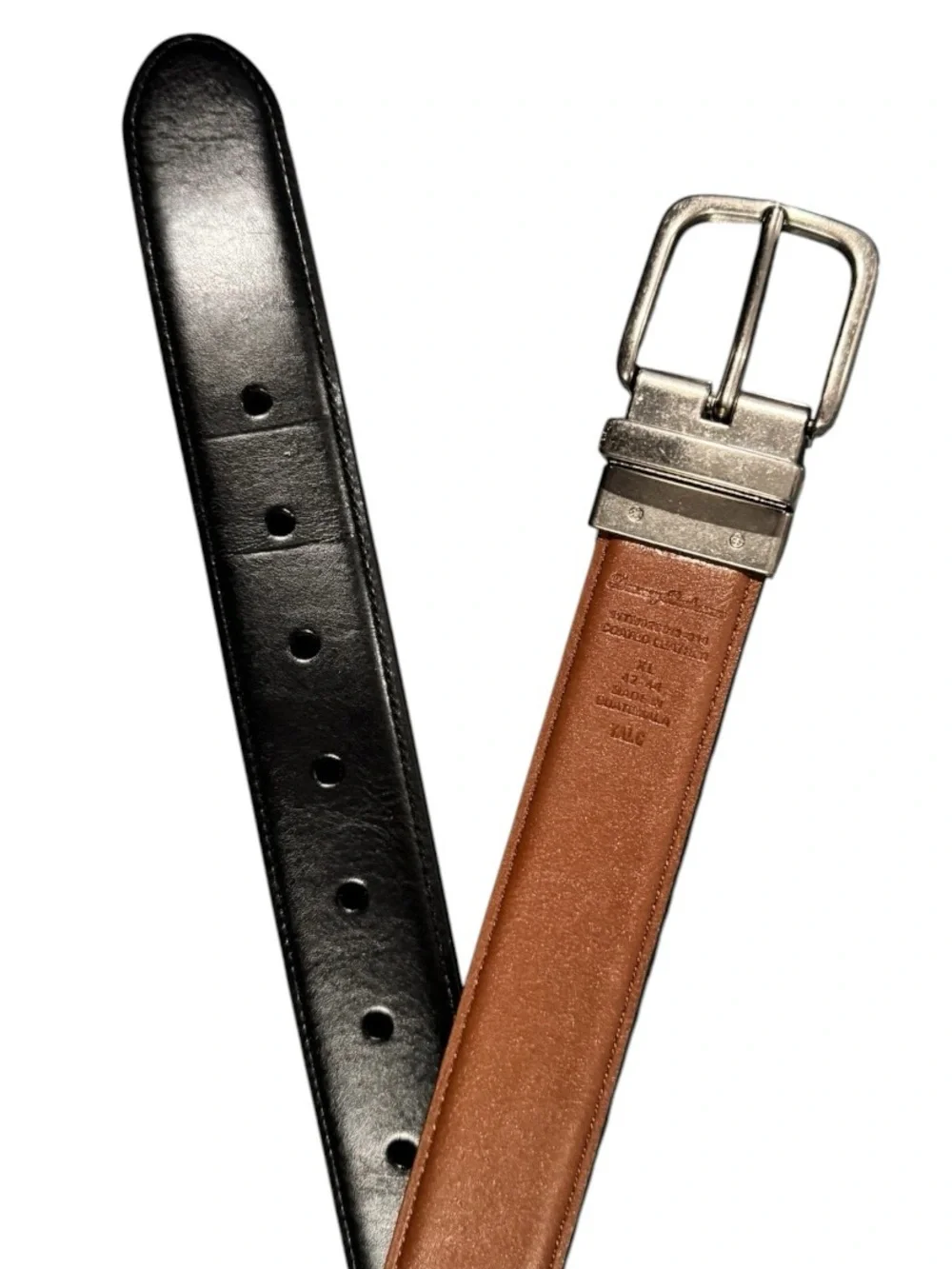 Tommy Bahama Reversible XL Black Brown Leather Belt
